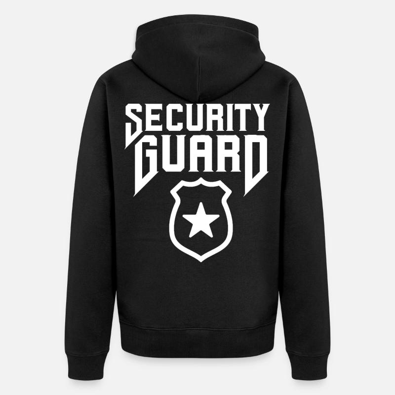 Security officer Security security guard - Unisex Premium Organic Zip Hoodie - black