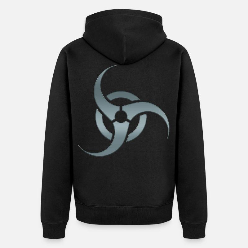 Hacking hacker hacker computer cybersecurity - Unisex Premium Organic Zip Hoodie - black