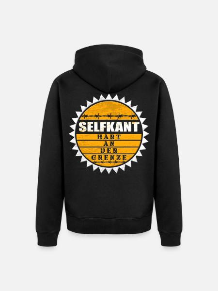 Selfkant - hart an der Grenze - Unisex Premium Bio Zip Hoodie - Schwarz
