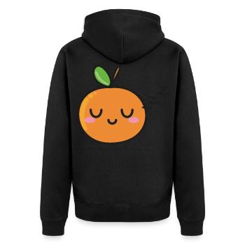 Mignon Fatigué Orange - Veste à capuche bio Premium Unisexe - noir - Dos - Nico (187cm)