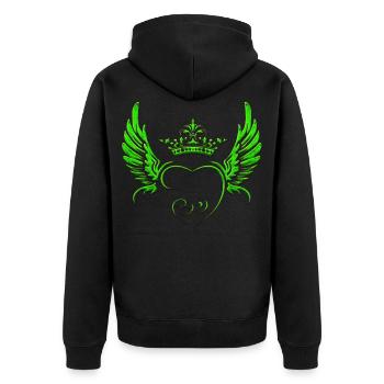 Angel-Wings-Angels-Wings-Petit Ange-Wing-Fly - Veste à capuche bio Premium Unisexe - noir - Dos - Nico (187cm)