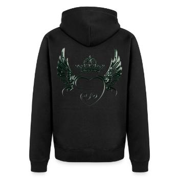 Angel-Wings-Angels-Wings-Petit Ange-Wing-Fly - Veste à capuche bio Premium Unisexe - noir - Dos - Nico (187cm)