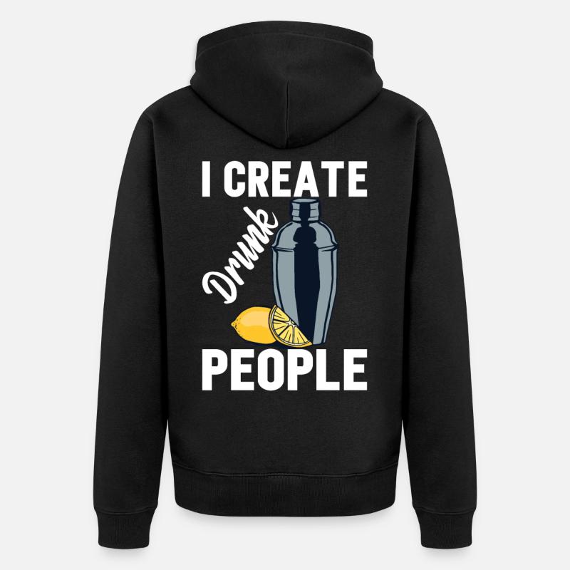 Barman Bartender Bartender Gift - Unisex Premium Organic Zip Hoodie - black