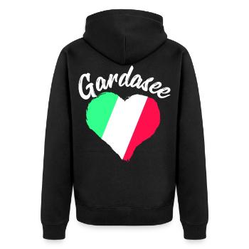 Lake Garda Lake Garda Holidays - Unisex Premium Organic Zip Hoodie - black - Back - Nico (187cm)