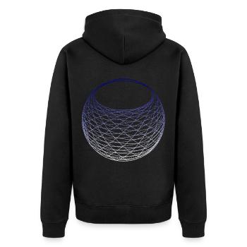 espace internet star link 5g - Veste à capuche bio Premium Unisexe - noir - Dos - Nico (187cm)