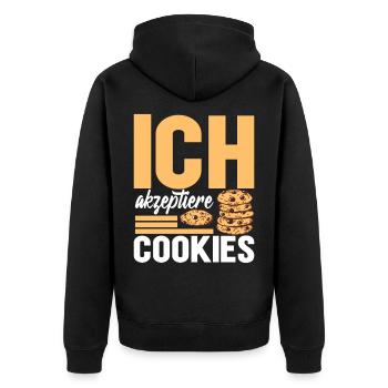 Programmierer Informatiker Informatik - Unisex Premium Bio Zip Hoodie - Schwarz - Hinten - Nico (187cm)