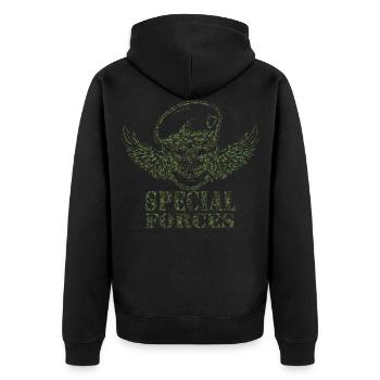Armée - Veste à capuche bio Premium Unisexe - noir - Dos - Nico (187cm)
