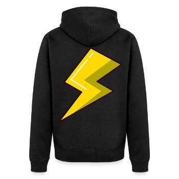 Blitz Comic Rapide - Veste à capuche bio Premium Unisexe - noir - Dos - Nico (187cm)