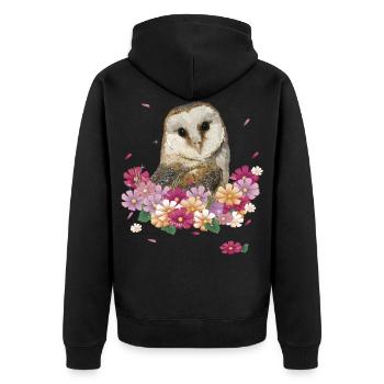 Hibou - Veste à capuche bio Premium Unisexe - noir - Dos - Nico (187cm)