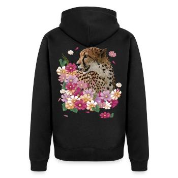 Guépard - Veste à capuche bio Premium Unisexe - noir - Dos - Nico (187cm)