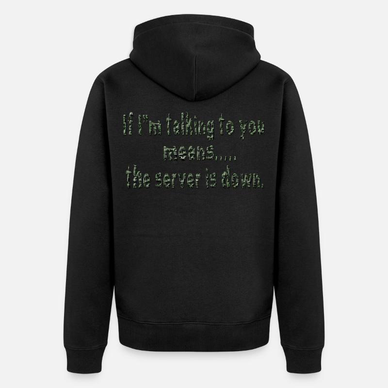 Hacking hacker hacker computer cybersecurity - Unisex Premium Organic Zip Hoodie - black