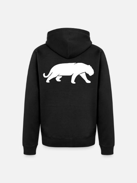 Jaguar Elegant Wild - Unisex Premium Organic Zip Hoodie - black