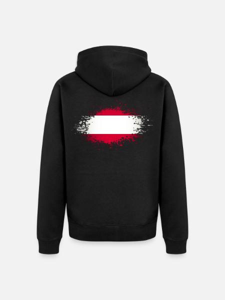 Austria - Unisex Premium Organic Zip Hoodie - black