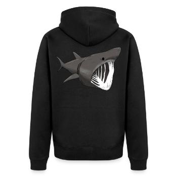 Requin pèlerin - Veste à capuche bio Premium Unisexe - noir - Dos - Nico (187cm)