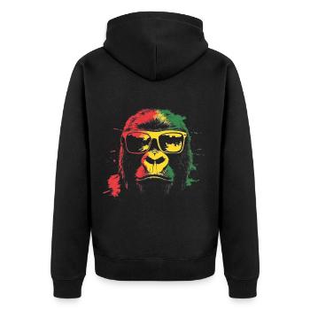 Lunettes de soleil Gorilla Monkey Africa Colors - Veste à capuche bio Premium Unisexe - noir - Dos - Nico (187cm)