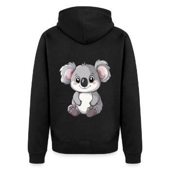 Mignon bébé koala - Veste à capuche bio Premium Unisexe - noir - Dos - Nico (187cm)