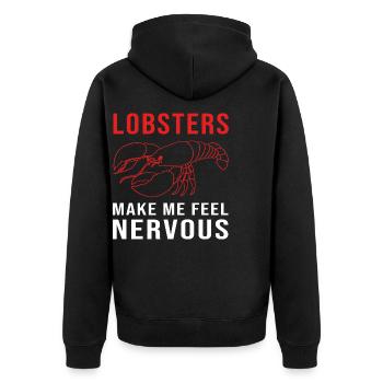 Homard Fruits de mer Homard Homard Épineux - Veste à capuche bio Premium Unisexe - noir - Dos - Nico (187cm)
