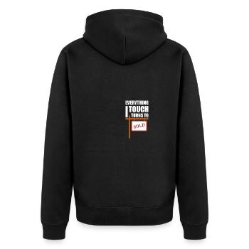 Courtier Agent Immobilier Vendeur Cadeau - Veste à capuche bio Premium Unisexe - noir - Dos - Nico (187cm)