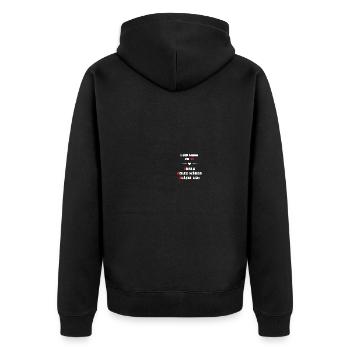 Grillen Sommer Sonne Schwaben Wein Leben genießen - Unisex Premium Bio Zip Hoodie - Schwarz - Hinten - Nico (187cm)
