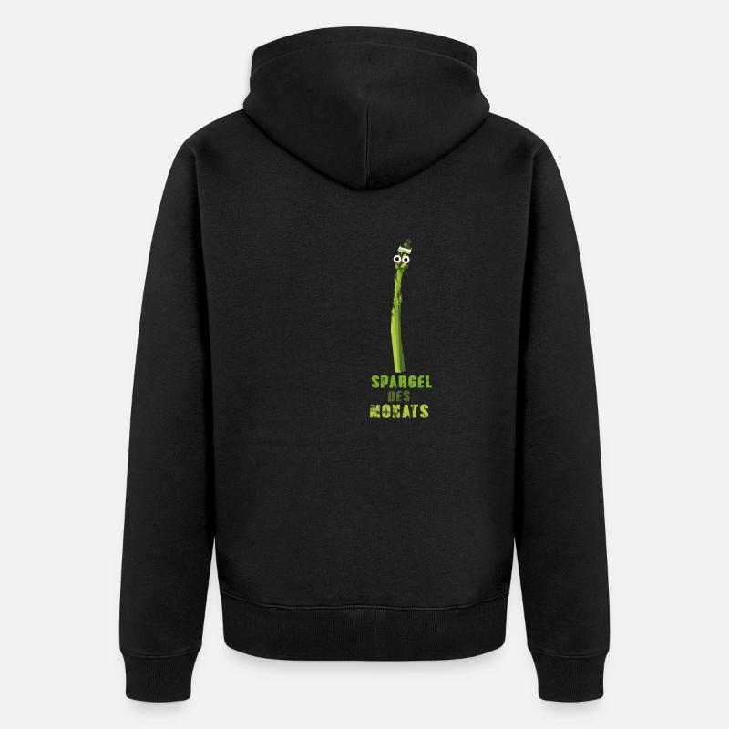 asperges du mois,asperges,asperges vertes,vert - Veste à capuche bio Premium Unisexe - noir