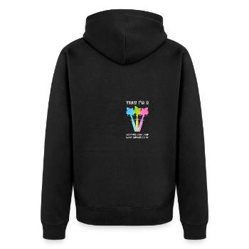 Scientifique Anniversaire Huit Science - Veste à capuche bio Premium Unisexe - noir - Dos - Nico (187cm)