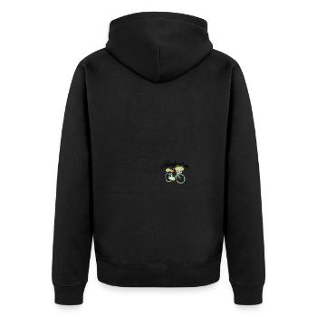 Amsterdam Fleur Vélo Souvenir Hollandais - Veste à capuche bio Premium Unisexe - noir - Dos - Nico (187cm)
