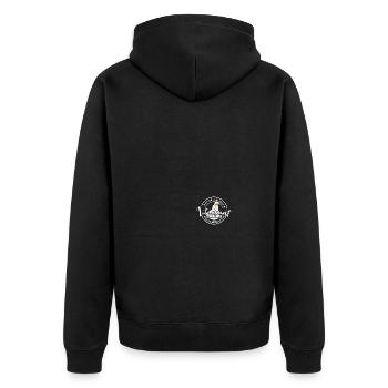 Meine Seidenhühner Seidenhuhn Züchter Geschenk - Unisex Premium Bio Zip Hoodie - Schwarz - Hinten - Nico (187cm)
