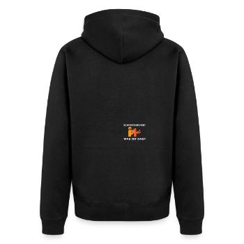 Physiotherapeutin Fitness Gymnastik Spruch - Unisex Premium Bio Zip Hoodie - Schwarz - Hinten - Nico (187cm)