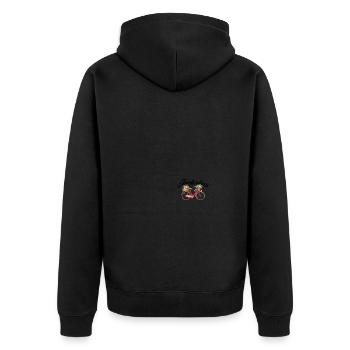 Amsterdam Fleur Vélo Souvenir Hollandais - Veste à capuche bio Premium Unisexe - noir - Dos - Nico (187cm)