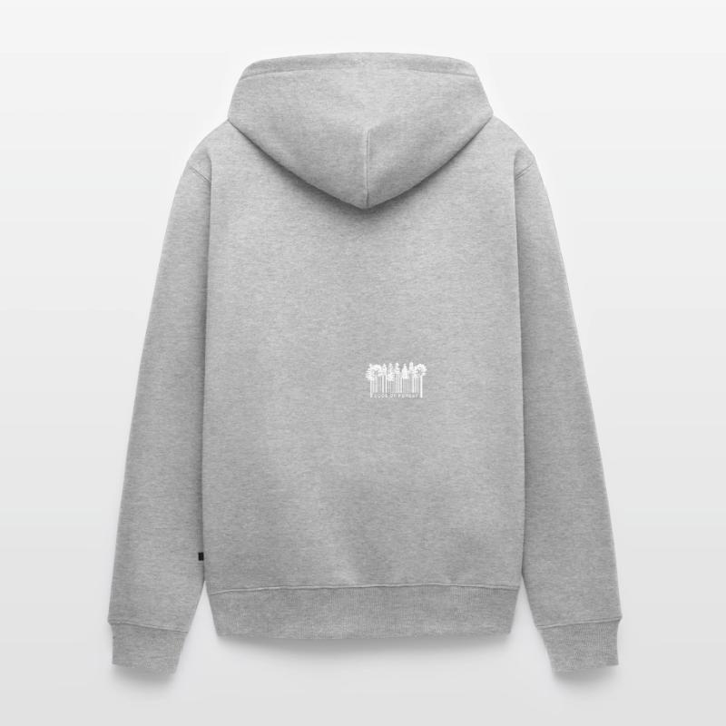 Code à barres Forest Nature Forest Code Trees 2 Veste à capuche bio Premium Unisexe
