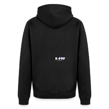 K-Pop Experte Koreanische Popmusik Kpop - Unisex Premium Bio Zip Hoodie - Schwarz - Hinten - Nico (187cm)