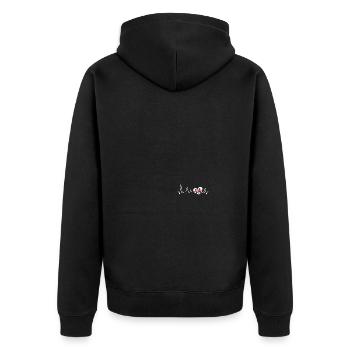 Sardinia Heartbeat Italy Holidays - Unisex Premium Organic Zip Hoodie - black - Back - Nico (187cm)
