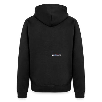 Team Norwegen Flagge Urlaub Geschenk - Unisex Premium Bio Zip Hoodie - Schwarz - Hinten - Nico (187cm)