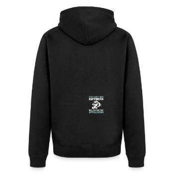 Appaloosa Horse Ranchers Riders Horse Show - Unisex Premium Bio Zip Hoodie - Schwarz - Hinten - Nico (187cm)