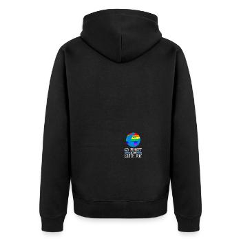 Go Planet It's Your Earth Day Rainbow - Unisex Premium Bio Zip Hoodie - Schwarz - Hinten - Nico (187cm)