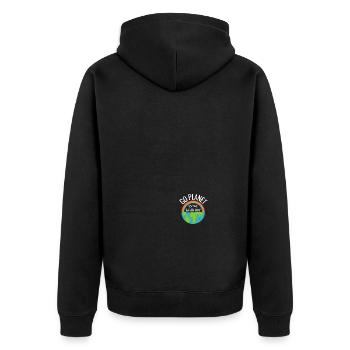 Go Planet It's Your Earth Day Rainbow - Unisex Premium Bio Zip Hoodie - Schwarz - Hinten - Nico (187cm)