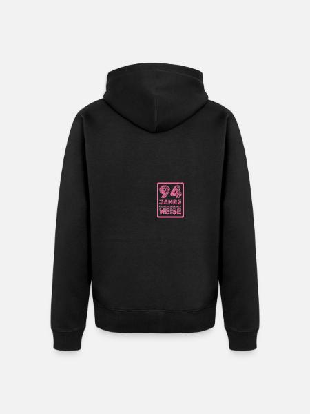 Proverb 94 - Unisex Premium Organic Zip Hoodie - black