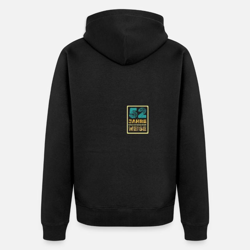 52 - Unisex Premium Bio Zip Hoodie - Schwarz