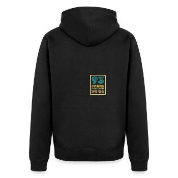 Âge 93 - Veste à capuche bio Premium Unisexe - noir - Dos - Nico (187cm)