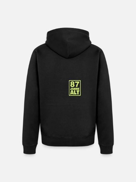 Alt 87 - Unisex Premium Bio Zip Hoodie - Schwarz