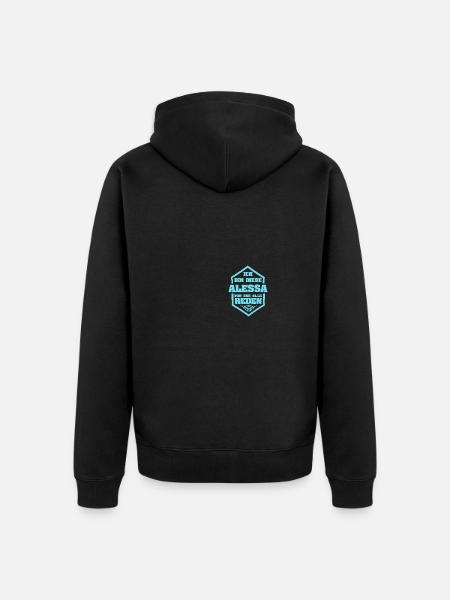 Alessa - Unisex Premium Organic Zip Hoodie - black