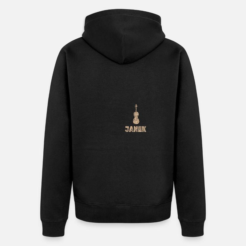 Janek als Bratsche - Unisex Premium Bio Zip Hoodie - Schwarz