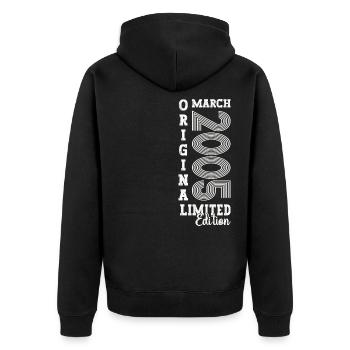 Mars Année 2005 18e anniversaire Man Original - Veste à capuche bio Premium Unisexe - noir - Dos - Nico (187cm)