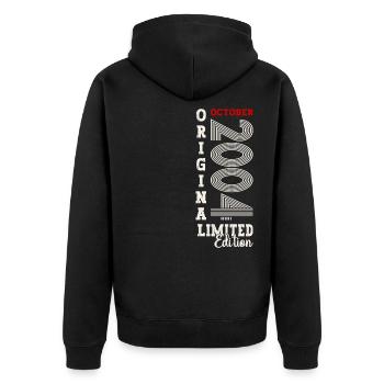 20e anniversaire Original Octobre 2004 Volume 04 - Veste à capuche bio Premium Unisexe - noir - Dos - Nico (187cm)