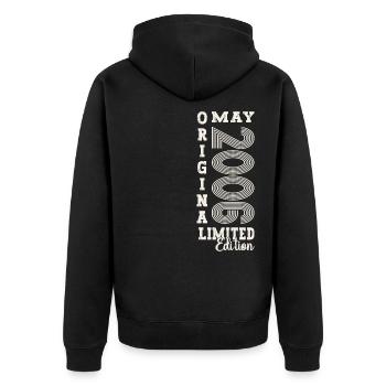 17th Birthday Man Original May Vintage 2006 - Unisex Premium Organic Zip Hoodie - black - Back - Nico (187cm)