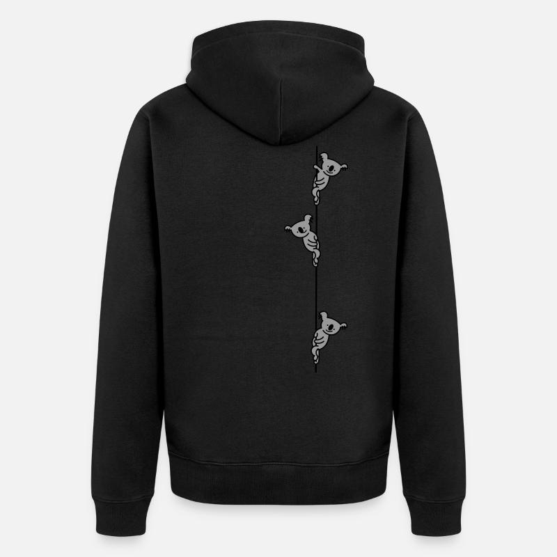 Koala klettern lustig - Unisex Premium Bio Zip Hoodie - undefined