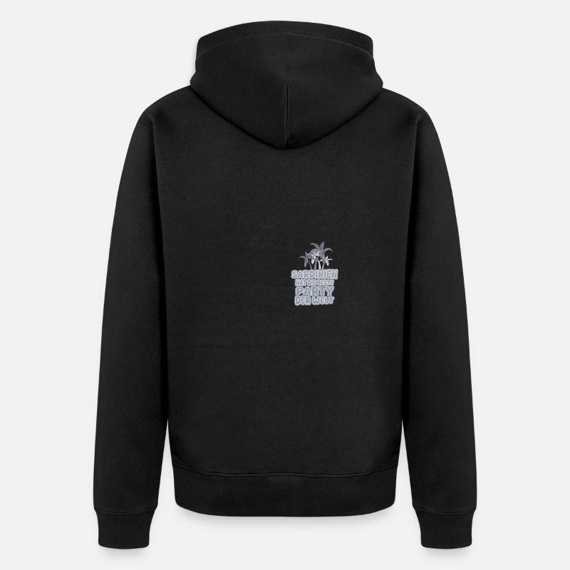 La Sardaigne en vacances - Veste à capuche bio Premium Unisexe - noir