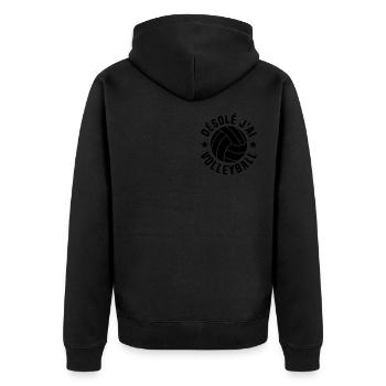 désolé j'ai volleyball - Veste à capuche bio Premium Unisexe - noir - Dos - Nico (187cm)
