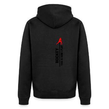 hockey sur gazon de hockey sur gazon de hockey sur glace - Veste à capuche bio Premium Unisexe - noir - Dos - Nico (187cm)