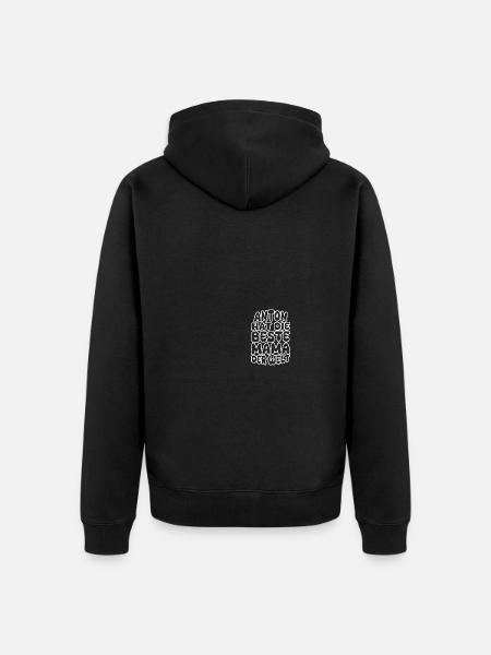 Anton as a saying - Unisex Premium Organic Zip Hoodie - black